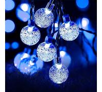 Lezonic Solar Garden Lights,30LED Fairy Lights with 8 Modes,Solar String Lights Copper Wire 5M/16Ft Indoor/Outdoor Solar Lights for Patio, Yard, Christmas, Wedding Decor (Blue)