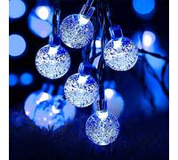 Lezonic Solar Garden Lights Outdoor, 50LED 7M/23Ft String Waterproof, 8 Modes Indoor/Outdoor Fairy Decorative Lighting for Home, Garden, Patio, Yard, Gazebo, Party, Festival (Blue)