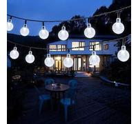 Lezonic Solar Garden Lights Outdoor, 5M/16Ft 30LED Solar Fairy Lights Waterproof, 8 Modes Decorative String Lights for Garden, Patio, Yard, Wedding, Christmas, Terrace, Party (Clear White)