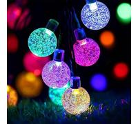 Lezonic Solar Lights Outdoor Garden, 5M 30LED Solar Fairy Lights with 8 Modes, Waterproof for Outdoor/Indoor, Home, Wedding, Party, Festival, Christmas Decorations (Multi-Coloured)