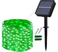Lezonic Solar String Lights, 120 LED 12M/40Ft Garden Lights Solar Powered Waterproof, 8 Modes Indoor/Outdoor Copper Wire Decorative Fairy Lights for Garden Home Patio Fence Yard Party Wedding (Green)