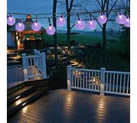Lezonic Solar String Lights, 12M/39Ft 100LED Solar Fairy Lights, 8 Modes Solar Garden Lights Waterproof for Indoor/Outdoor Home Garden Patio Yard Porch Wedding Party Decorations (Purple)