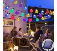 Lezonic Solar String Lights Outdoor, 39 Ft 100LED Solar Fairy Lights Waterproof, 8 Modes Indoor Outdoor Garden Lights for Garden Home Patio Gazebo Wedding Party Festival Decoration (Multi-Coloured)