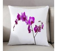 LEZUAHSH Cushion Cover,Pillow Cover Throw Pillow Case Decor Home Livingroom Couch Sofa,abundant flowering of magenta phalaenopsis orchid isolated on white,12 x 12 in
