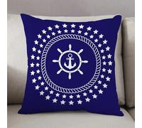 LEZUAHSH Cushion Cover,Pillow Cover Throw Pillow Case Decor Home Livingroom Couch Sofa,anchor inside the rudder emblem label badge. vintage stamp.package label. vector illustrat,20 x 20 in