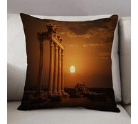 LEZUAHSH Cushion Cover,Pillow Cover Throw Pillow Case Decor Home Livingroom Couch Sofa,Ancient decoration, Ancient statues of columns of monuments of the Empire of Ancient Rome,20 x 20 in