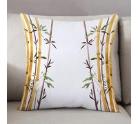 LEZUAHSH Cushion Cover,Pillow Cover Throw Pillow Case Decor Home Livingroom Couch Sofa,Bamboo Decor, Bamboo Calm Your Mind Slow Down Zen Relax Artwork Style,20 x 20 in
