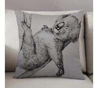 LEZUAHSH Cushion Cover,Pillow Cover Throw Pillow Case Decor Home Livingroom Couch Sofa,black and white engrave isolated Koala illustration (2),20 x 20 in