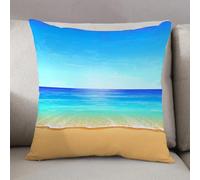 LEZUAHSH Cushion Cover,Pillow Cover Throw Pillow Case Decor Home Livingroom Couch Sofa,Blue Resort Seascape Island Beautiful Paradise Turismo Playa Naturaleza Vacaciones Wave Sk,20 x 20 in