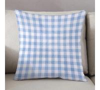 LEZUAHSH Cushion Cover,Pillow Cover Throw Pillow Case Decor Home Livingroom Couch Sofa,Checkered,Little Squares and Stripes Pastel Color Gingham Repeating Rows Vintage Tile,Navy,20 x 20 in