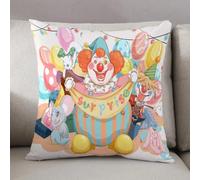 LEZUAHSH Cushion Cover,Pillow Cover Throw Pillow Case Decor Home Livingroom Couch Sofa,Clowns Animal Juggling Surprise Balloon,20 x 20 in
