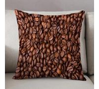 LEZUAHSH Cushion Cover,Pillow Cover Throw Pillow Case Decor Home Livingroom Couch Sofa,Coffee background,20 x 20 in