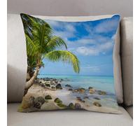 LEZUAHSH Cushion Cover,Pillow Cover Throw Pillow Case Decor Home Livingroom Couch Sofa,Decoration by the sea, Romantic beach,20 x 20 in