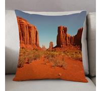 LEZUAHSH Cushion Cover,Pillow Cover Throw Pillow Case Decor Home Livingroom Couch Sofa,Desert, sunny hot day Monument Valley Arid country Primiti nation,20 x 20 in