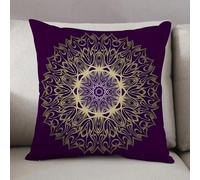 LEZUAHSH Cushion Cover,Pillow Cover Throw Pillow Case Decor Home Livingroom Couch Sofa,Design Floral Mandala Ornament. Illustration. For Coloring Book Greeting Card Invitation T,20 x 20 in