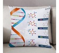 LEZUAHSH Cushion Cover,Pillow Cover Throw Pillow Case Decor Home Livingroom Couch Sofa,Dna bases chemistry biochemistry and biotechnology science symbol p illustration,20 x 20 in