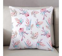 LEZUAHSH Cushion Cover,Pillow Cover Throw Pillow Case Decor Home Livingroom Couch Sofa,Drawing watercolor seashell coral reefs round starfish summer textures,20 x 20 in
