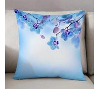 LEZUAHSH Cushion Cover,Pillow Cover Throw Pillow Case Decor Home Livingroom Couch Sofa,Flower Decor, Orchids Asian Natural Flowers Reflections,20 x 20 in