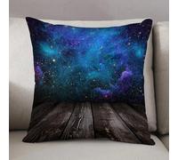 LEZUAHSH Cushion Cover,Pillow Cover Throw Pillow Case Decor Home Livingroom Couch Sofa,Galaxy, view of the outer space from the rustic blue stellar nebula bridge,20 x 20 in