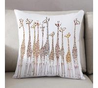 LEZUAHSH Cushion Cover,Pillow Cover Throw Pillow Case Decor Home Livingroom Couch Sofa,Giraffes,20 x 20 in