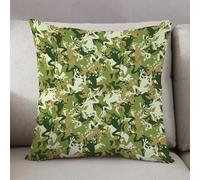 LEZUAHSH Cushion Cover,Pillow Cover Throw Pillow Case Decor Home Livingroom Couch Sofa,Green frog, tary camouflage with various ArtPrint frog patterns, orange and bl,20 x 20 in