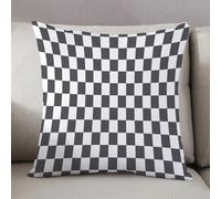 LEZUAHSH Cushion Cover,Pillow Cover Throw Pillow Case Decor Home Livingroom Couch Sofa,Monochromatic sition with classic chess board, Inspired by the,16 x 16 in