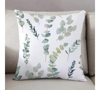 LEZUAHSH Cushion Cover,Pillow Cover Throw Pillow Case Decor Home Livingroom Couch Sofa,Watercolor eucalyptus branches seamless pattern. Hand painted floral texture with plant ob,18 x 18 in