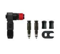 LEZYNE ABS Pro Clik Chuck with Clik Valve Cores - Clik Valve Replacement Chuck Compatible Floor Pump Chuck & 2 Clik Valve Bike Valve Cores