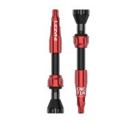 Lezyne CNC TLR Tubeless Valves - Red / 60mm