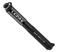 Lezyne Grip Drive HP Cycling Hand Pump - Black/Logo, Small/Mountain Road Bike Frame Mount Cycle Track Trail Mini High Pressure Tyre Tube Race Lightweight Air Dual Head Presta Schrader Valve Flex Hose
