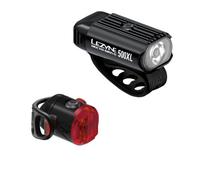 Lezyne Hecto Drive 500XL / Femto USB-C LED Bike Light Set - Black / Rechargeable / Light Set Black