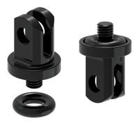 LEZYNE LED Adapter - Compatible with GoPro | Bicycle Headlight to Action Camera Mount Bracket, Handlebar Space Saver for Y13-Y17 Bike Lights, Aluminum (1-LED-GPADAL-V104)