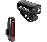 Lezyne Led Pair Hecto Drive 40 Stvzo + Stick Drive Stvzo Light Set Silver 140/30 Lumens