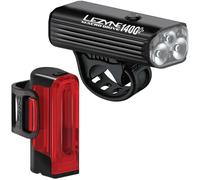 Lezyne Macro Drive 1400+ / Strip Drive Pro 400+ Light Set Silver 1400 / 400 Lumens 1400 / 400 Lumens Black
