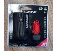 Lezyne Micro Drive 800+ / Ktv Drive+ Light Set Silver 800 / 40 Lumens