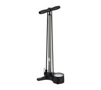 LEZYNE Sport Floor Drive 3.5 High Pressure Bicycle Floor Pump with 3.5" Analog Gauge - Durable 220 PSI Tire Air Pump for Road/Track Bikes - Dual Valve Pump Head for Presta/Dunlop/Schrader - Flat Gray