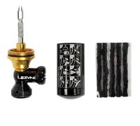 Lezyne, Tubeless CO2 Blaster | CO2 Inflator/Tubeless Bike Tire Repair Kit w/ 2x20g Threaded Cartridges, Black/Gold, Road, Gravel, Mountain, XC, Enduro