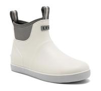 Lezzglt Men's Deck Boots, Saltwater Fishing Booties, Rubber Waterproof Ankle Rain Boots, High-Performance Footwear, Chelsea Boots for Gardening, Fishing, Boating, Camping, Sailing, White opulent
