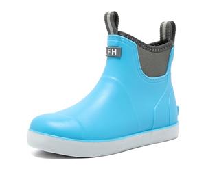 Lezzglt Women's Deck Boots Rubber Rain Boots Chelsea Ankle Booties, Blue, 4.5 UK