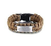 LF Boys Stainless Steel Outdoor Rescue Rope Hiking Camping Hunting Paracord Survival Grandson's Cuff Bracelet Sentimental Motivational Grandson Bracelet fron Grandpa Grandma for Birthday Gift