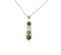 LFaize Prosperity Healing Crystal Pendant Necklace for Wealth Luck