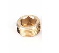 Lfang-Brass Hose Fitting 1/8" 1/4" 3/8" 1/2" 3/4" BSP Male Thread Brass Hex Head Socket End Cap Plug Copper Coupler Connector Adapter Pipe Fitting, Good wear Resistance(1/8")