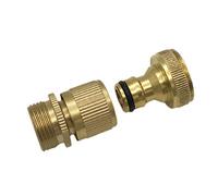 Lfang-Brass Hose Fitting 1PC Garden Hose Quick Connect Brass Quick Connector Fitting 3/4 Inch Accessories, Good wear Resistance(EU 632)