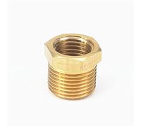 Lfang-Brass Hose Fitting 3/8" BSPT Male X 1/8" NPT Female Reducing Bushing Brass Pipe Fitting Connector Adapter Air Gas Fuel Water, Good wear Resistance