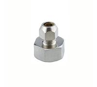 Lfang-Brass Hose Fitting 4mm 6mm 8mm 10mm 12mm * 1/8" 1/4" 3/8" 1/2" BSP Female Thread Brass Ferrule Tube Compression Pipe Fitting Connector Adapter, Good wear Resistance(8mm,1/8")