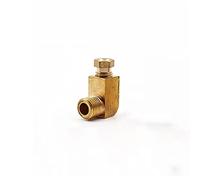 Lfang-Brass Hose Fitting 4mm 6mm 8mm OD Brass 90 Degree Elbow Compression Ferrule Tube Pipe Fitting Connector Adapter for Oil Lubrication System, Good wear Resistance(PL614)