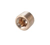 Lfang-Brass Hose Fitting Brass 1/8" 1/4" 3/8" 1/2" 3/4" BSP Male Thread Internal Hex Head Socket Countersunk Pipe Plug Copper Connector Pipe Fittings, Good wear Resistance(1/8")