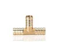 Lfang-Brass Hose Fitting Brass Fitting Copper Pagoda Connector Pipe Fittings 2 3 4 Way Straight/L/Tee/Y/Cross 4/5/6/8/10/12/16/19mm for Gas/Water Tube, Good wear Resistance(T 3 Way,16mm)
