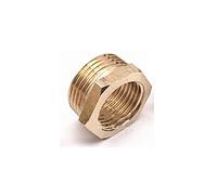 Lfang-Brass Hose Fitting Brass Pipe Fitting Hex Reducer Bushing 1/8" 1/4" 3/8" 1/2" 3/4" 1" BSP Threaded Male to Female Coupler Connector Adapter, Good wear Resistance(Male 06 to Female 02)