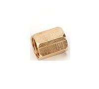 Lfang-Brass Hose Fitting Brass Pipe Fitting Male/Female Thread 1/4'' BSP Tee Type Elbow Nipple Copper Fittings Water Oil Gas Adapter, Good wear Resistance(Socket F F)